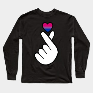 heart fingers - bisexual Long Sleeve T-Shirt